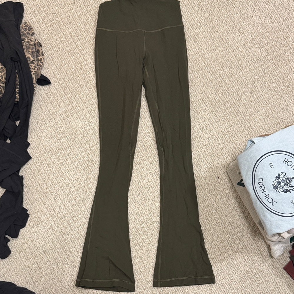 Lululemon Olive align mini Flare Leggings